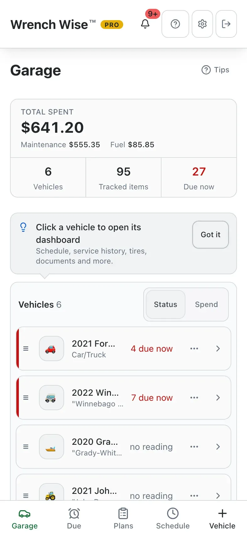 Wrench Wise™ app: Bring your spreadsheet: open Settings.
